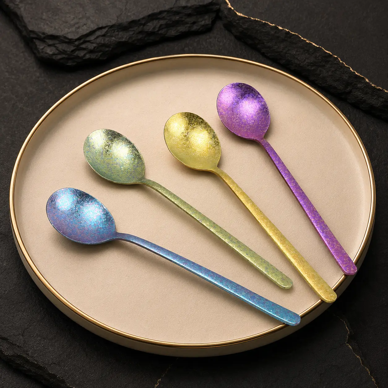 Coloured spoon finish direction